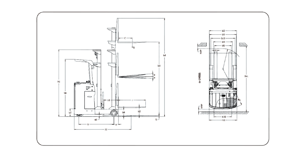 MF reach stacker drawing